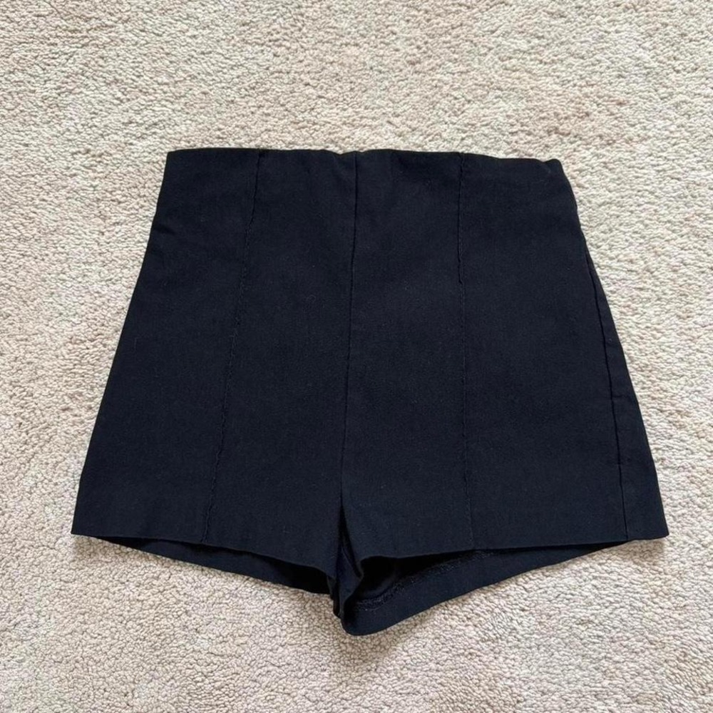y2k 2000s black tailored Charlotte Russe mini shorts